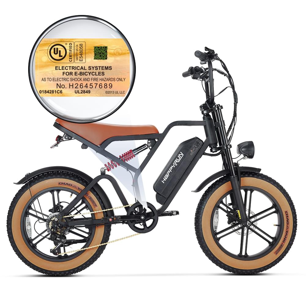 HappyRun Tank G60 Electric Off-Road Fat Tire Moped Bike (SAK48732)