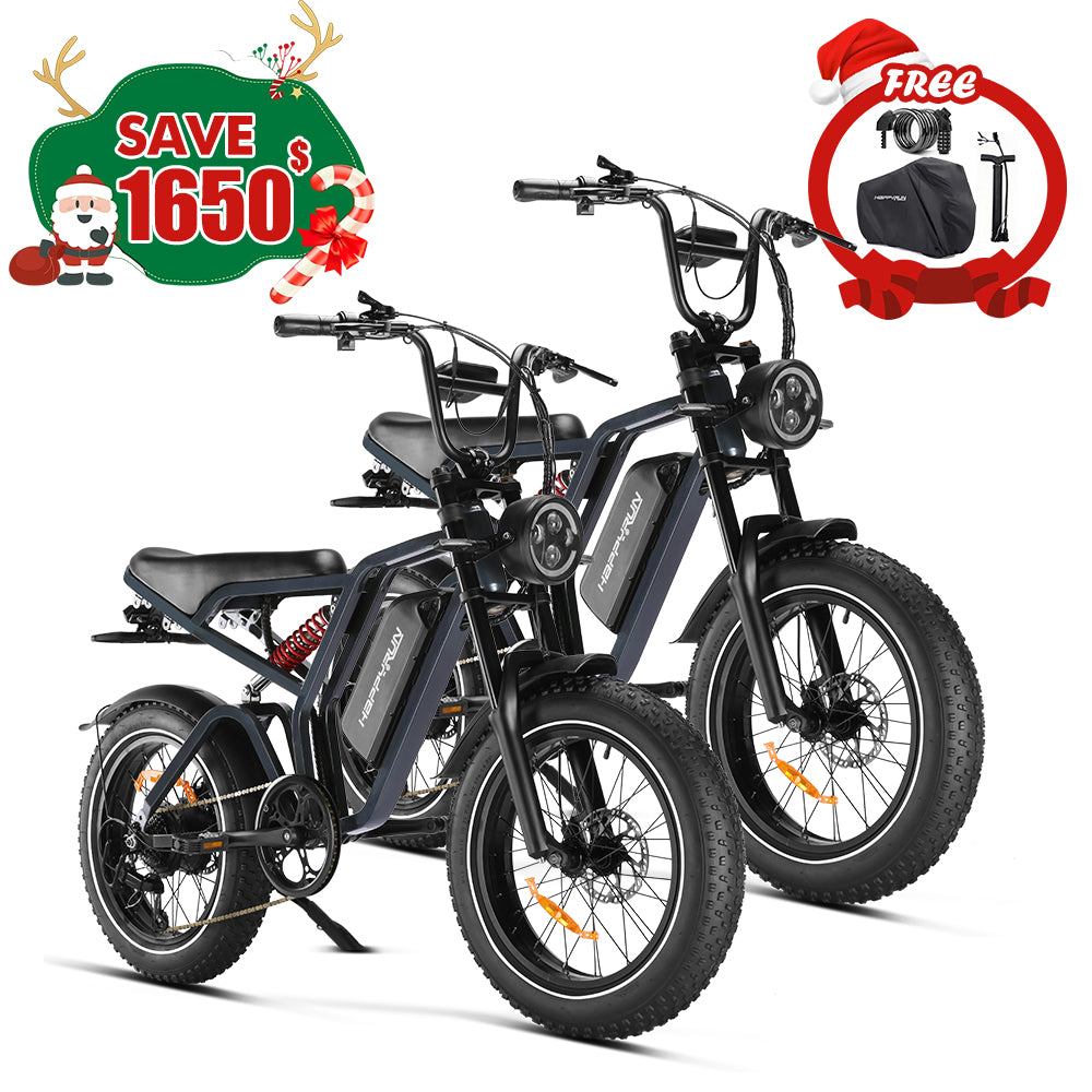 Happyrun Tank G60 Pro 2000W Moped Style Offroad Electric Bike Fat Tire