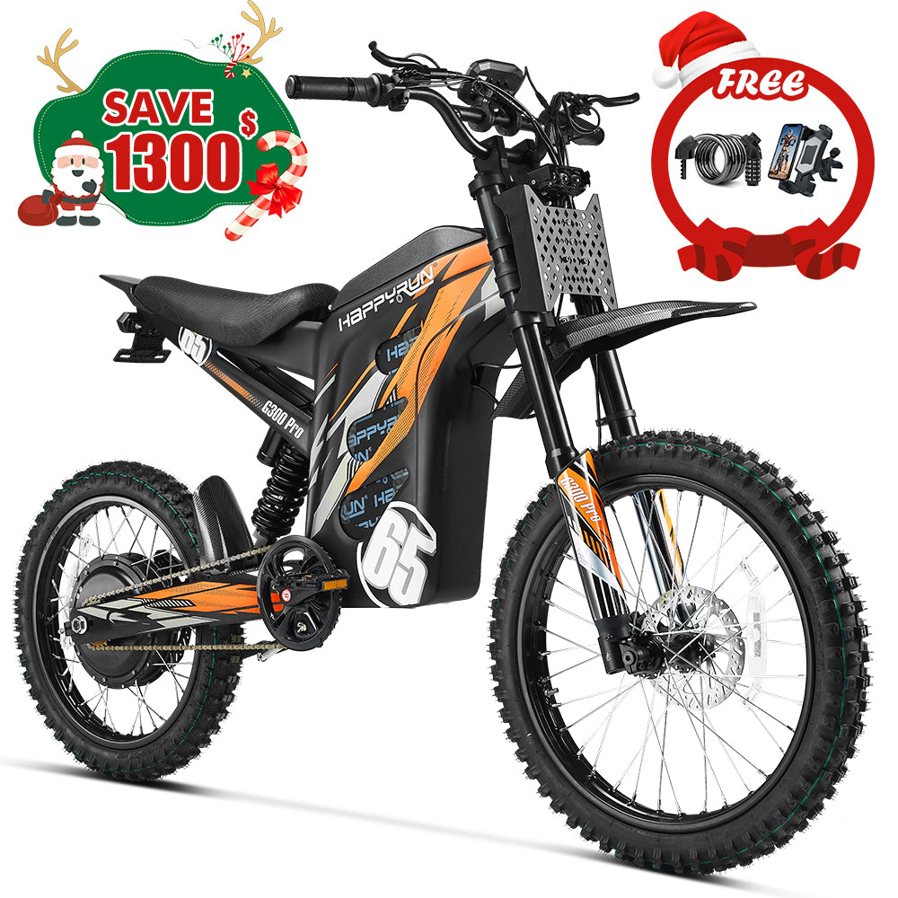 HappyRun 6500W Electric Dirt Bike G300 Pro 2025 New