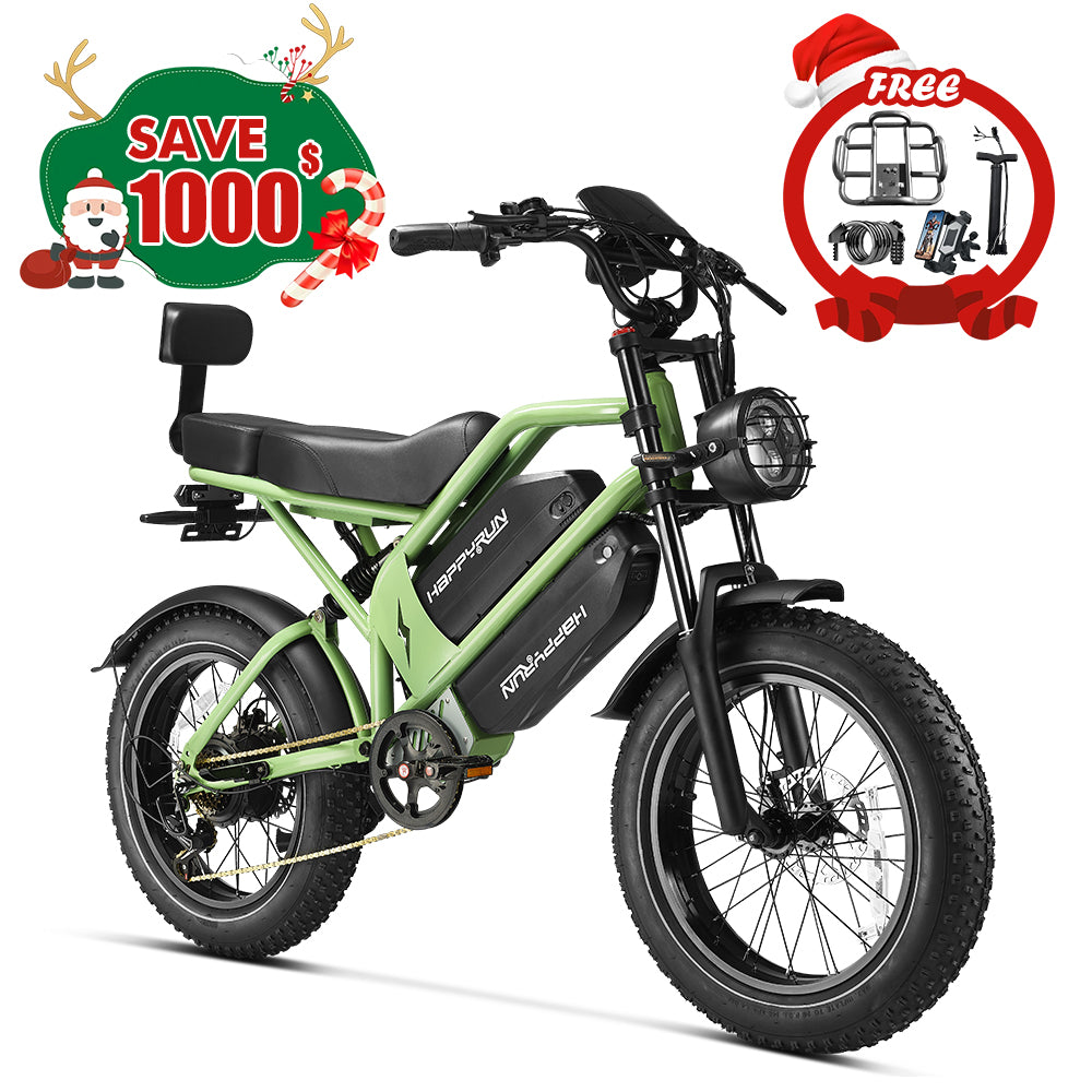 2025 NEW HappyRun G70 2000W Dual Battery Fast Electric Cargo Bike for Sale