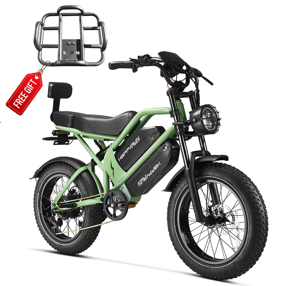 2025 NEW HappyRun G70 2000W Dual Battery Fast Electric Cargo Bike for Sale