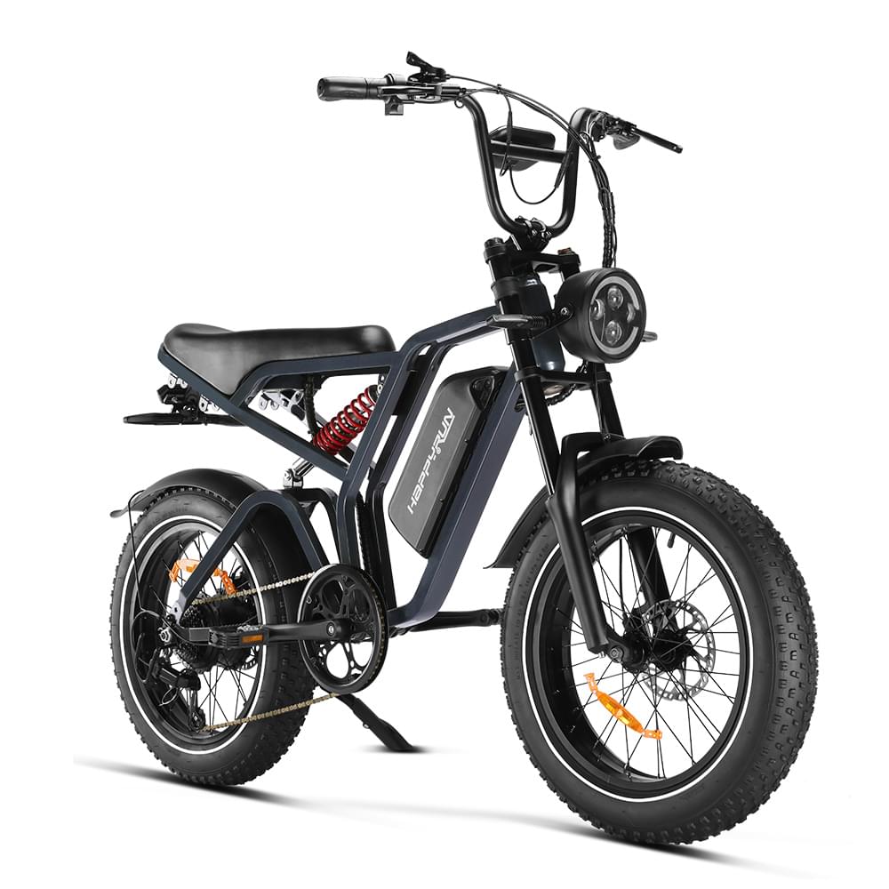 HappyRun G60 Pro Moped Style Fat Tire E-Bike G60 Pro*2
