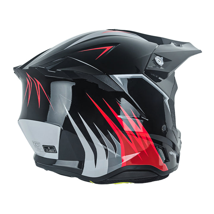 HappyRun Off-Road Dirt Bike Helmet with Goggles- Full Face Trail Helmet