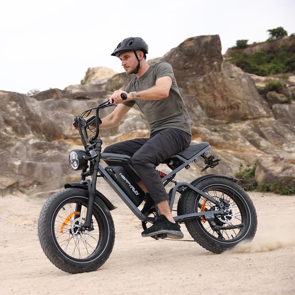 Combo Sale - HappyRun Tank G60 Pro Moped Style Electric Bike